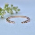 Diamond Open Ring 14k Solid Gold Promise Anniversary Wedding Band Open Ring Gift Diamond Open Ring 14k Solid Gold Promise Anniversary Wedding Band Open Ring Gift