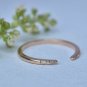 Diamond Open Ring 14k Solid Gold Promise Anniversary Wedding Band Open Ring Gift