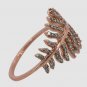 Leaf Shape Pave Diamond Ring 14k Gold Handmade Wedding Ring Fine Jewelry Gift.