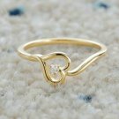 Diamond Heart Ring 14k Solid Gold Fancy Wedding Birthday Ring Minimalist Ring. Diamond Heart Ring 14k Solid Gold Fancy Wedding Birthday Ring Minimalist Ring.