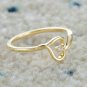 Diamond Heart Ring 14k Solid Gold Fancy Wedding Birthday Ring Minimalist Ring.