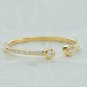 Dual Birthstone Open Cuff Diamond Ring 14k Solid Gold Promise Ring Birthday Gift