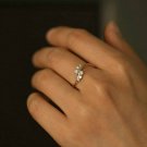 Diamond Cluster Ring 14k Solid Gold Minimalist Wedding Ring Genuine Diamond Ring Diamond Cluster Ring 14k Solid Gold Minimalist Wedding Ring Genuine Diamond Ring