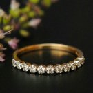 Diamond Prong Ring 14k Solid Gold Straight Diamond Stackable Wedding PromiseRing Diamond Prong Ring 14k Solid Gold Straight Diamond Stackable Wedding PromiseRing