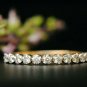 Diamond Prong Ring 14k Solid Gold Straight Diamond Stackable Wedding PromiseRing