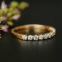 Diamond Prong Ring 14k Solid Gold Straight Diamond Stackable Wedding PromiseRing