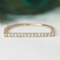 Diamond Ring 14k Gold Stackable Diamond Ring D Shape Ring Anniversary Ring.