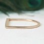 Diamond Ring 14k Gold Stackable Diamond Ring D Shape Ring Anniversary Ring.