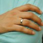 14k Solid Gold Wedding Band Unisex Minimalist White Gold Couples Wedding Rings.