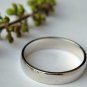 14k Solid Gold Wedding Band Unisex Minimalist White Gold Couples Wedding Rings.