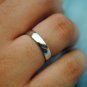 14k Solid Gold Wedding Band Unisex Minimalist White Gold Couples Wedding Rings.