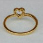 Natural Diamond Heart Shape Band Ring 14k Gold Lovers Ring Valentines Day Gift.