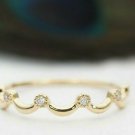 Diamond Wedding Band 14k Gold Curved Band Wedding Anniversary Gift Diamond Gift.