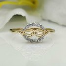 Dainty Designer Ring 14k Solid Gold Natural Diamond Minimalist Diamond Ring Band
