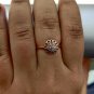 14k Solid Gold Diamond Floral Ring Designer Gold Diamond Engagement Ring Jewelry