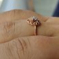 14k Solid Gold Diamond Floral Ring Designer Gold Diamond Engagement Ring Jewelry