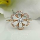 Flower Diamond Ring 14k Solid Gold Bridal Wedding Ring Gold Diamond Ring Gift. Flower Diamond Ring 14k Solid Gold Bridal Wedding Ring Gold Diamond Ring Gift.