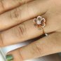Flower Diamond Ring 14k Solid Gold Bridal Wedding Ring Gold Diamond Ring Gift.