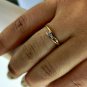 Minimalist Dainty Diamond Ring 14k Solid Gold Diamond Engagement Ring Present.
