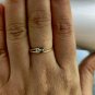 Minimalist Dainty Diamond Ring 14k Solid Gold Diamond Engagement Ring Present.