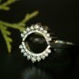 Curved Natural Diamond Ring 14k Gold Wedding Band Halo Ring Enhancer Band Gift.