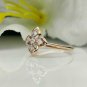 14k Solid Gold Floral Diamond Ring Designer Fashion Diamond Ring Modern Design.