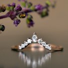 Stack able Wedding Diamond Ring 14k White Gold Bridal Stack Ring Enhancer Gift. Stack able Wedding Diamond Ring 14k White Gold Bridal Stack Ring Enhancer Gift.