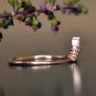 Stack able Wedding Diamond Ring 14k White Gold Bridal Stack Ring Enhancer Gift.