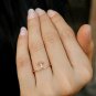 Natural Diamond Wedding Band 14k Gold Minimal Diamond Ring Triangle Ring Band.