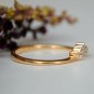 Curved Wedding Ring Band 14k Gold Natural Diamond Stackable Ring Bridal Gift.