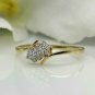 Diamond Wedding Ring 14k Solid Gold Cluster Ring Engagement Band Birthday Gift.