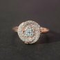 14k Solid Gold Diamond Cocktail Ring Gold Diamond Wedding Ring Proposal Ring.