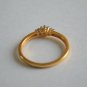 Diamond Engagement Ring Three Diamond Wedding Promise Ring 14k Solid Gold Ring.