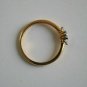 Diamond Engagement Ring Three Diamond Wedding Promise Ring 14k Solid Gold Ring.