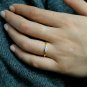Diamond Engagement Ring Three Diamond Wedding Promise Ring 14k Solid Gold Ring.