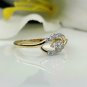 14k Solid Gold Diamond Eye Ring Handmade Gold Diamond Birthday Ring Fine Jewelry