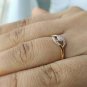 14k Solid Gold Diamond Eye Ring Handmade Gold Diamond Birthday Ring Fine Jewelry