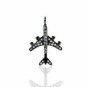 Airplane Charm Pendant Pave Diamond 925 Silver Diamond Birthday Handmade Charm.