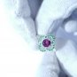 Purple Garnet Combination Ring Sterling Silver Ring For Wedding/Birthdays