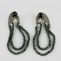 14k Gold Spinel Beads Dangle Earring Pave Diamond 925 Silver Tassel Earrings.