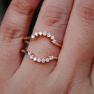 Halo Ring Enhancer Diamond Ring Guard 14k Gold Anniversary Ring Guard Gift.