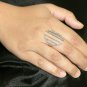 Genuine Pave Diamond Cage Ring 14k Gold Wedding Day Ring Special Ring Jewelry.