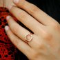 Diamond Ring Guard Round Classic Halo Ring Enhance 14k Gold Wedding Stack Bands.