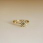 Diamond Wedding Ring Diamond Cluster Ring Tsavorite Diamond Cluster Snowflake.