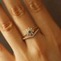 Diamond Wedding Ring Diamond Cluster Ring Tsavorite Diamond Cluster Snowflake.