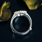 Oval Ring Guard Diamond 14k Gold Halo Ring Enhancer Wedding Stack Ring Guard.