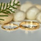 14k Solid Gold Matching Couples Rings His Her Brushed Wedding Band Couple Ring. 14k Solid Gold Matching Couples Rings His Her Brushed Wedding Band Couple Ring.