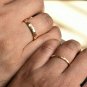 14k Solid Gold Matching Couples Rings His Her Brushed Wedding Band Couple Ring.