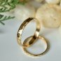14k Solid Gold Matching Couples Rings His Her Brushed Wedding Band Couple Ring.