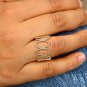 Natural Diamond Designer Ring 14k Gold Wedding Anniversary Ring Fine Jewelry.